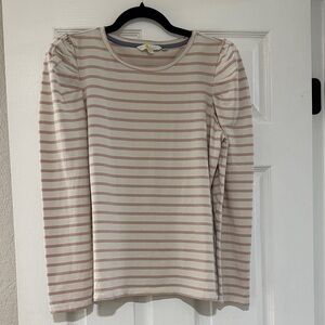 Boden Pink and Cream Striped Top
